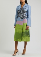 Stine Goya Colour-blocked Twill and Cloque Coat Multicoloured 1
