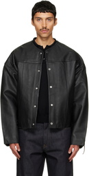 Deadwood Black Canoo Oversized Leather Jacket