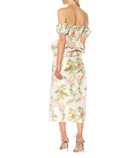 Brock Collection - Peplum floral silk-blend skirt
