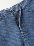 Small Talk - Straight-Leg Striped Jeans - Blue