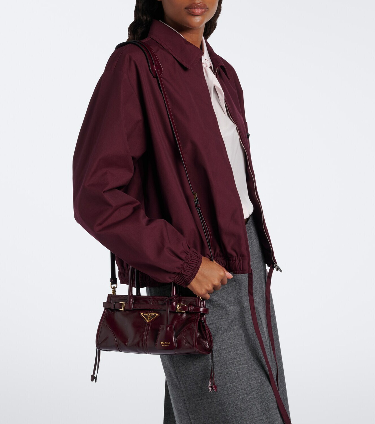 Prada Prada Bonnie Mini leather top-handle bag