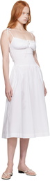 GUIZIO White Lura Midi Dress