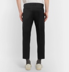 AMI - Black Cropped Wool Suit Trousers - Black