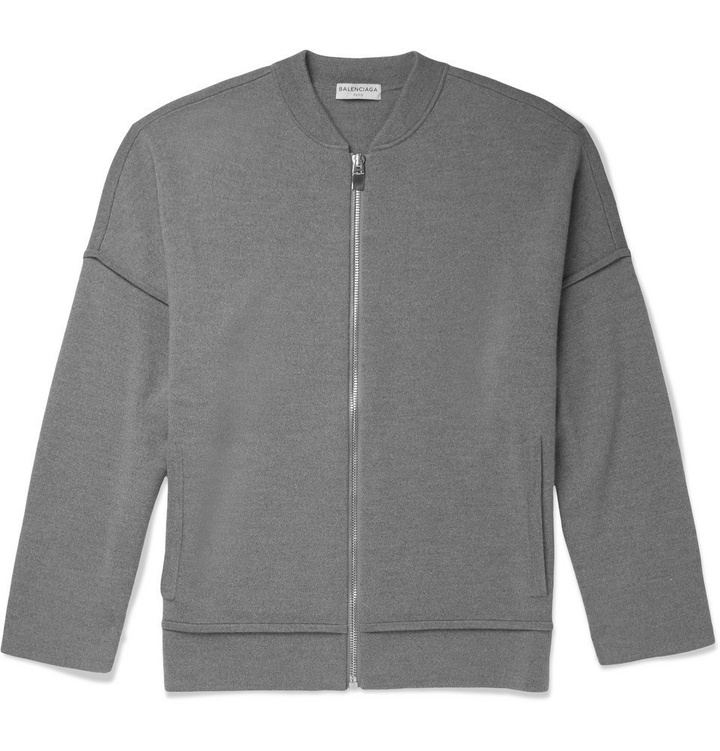 Photo: Balenciaga - Wool-Jersey Zip-Up Cardigan - Men - Gray