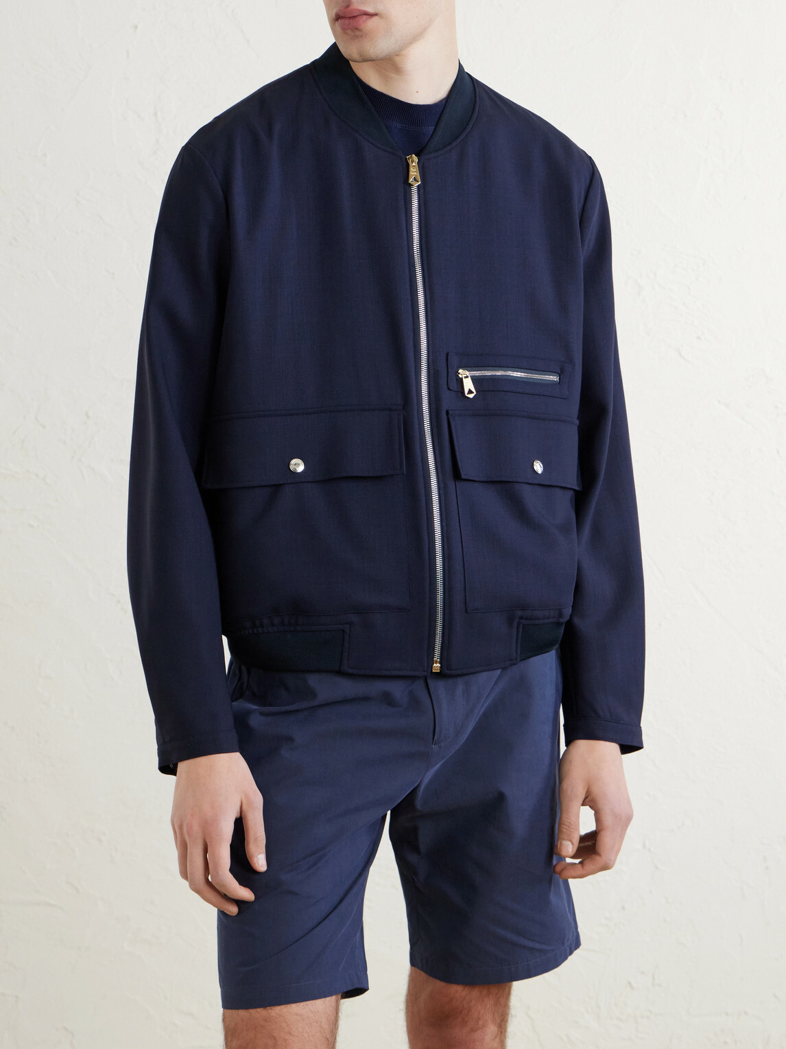 Paul Smith - Wool-Twill Bomber Jacket - Blue