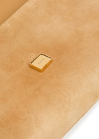 Khaite Audrey Suede Clutch - Camel - One Size