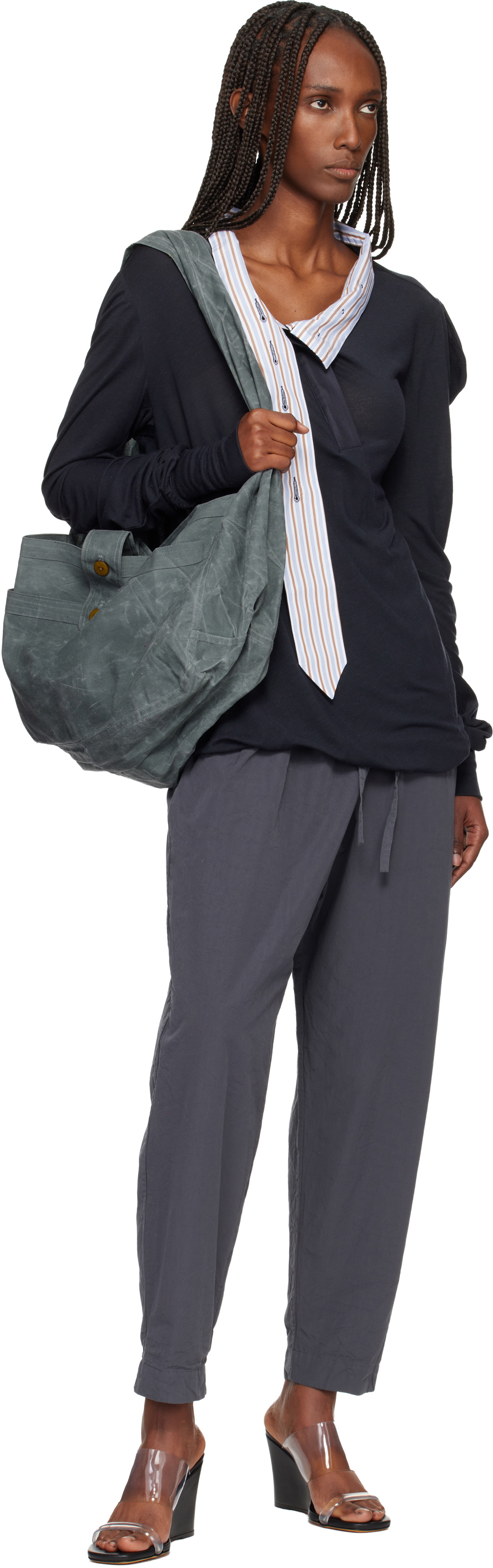 SC103 Gray Cocoon Bag