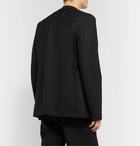 Maison Margiela - Black Collarless Wool Blazer - Black