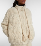 Moncler Grenoble Melgven wool and mohair-blend down cardigan