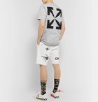 Off-White - Printed Cotton-Jersey T-Shirt - Gray