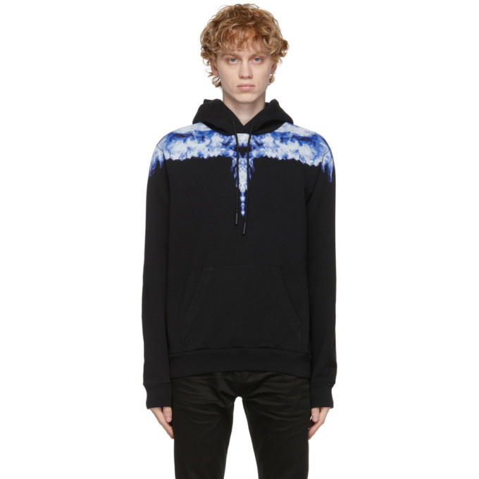 Photo: Marcelo Burlon County of Milan Black and Blue Wings Hoodie