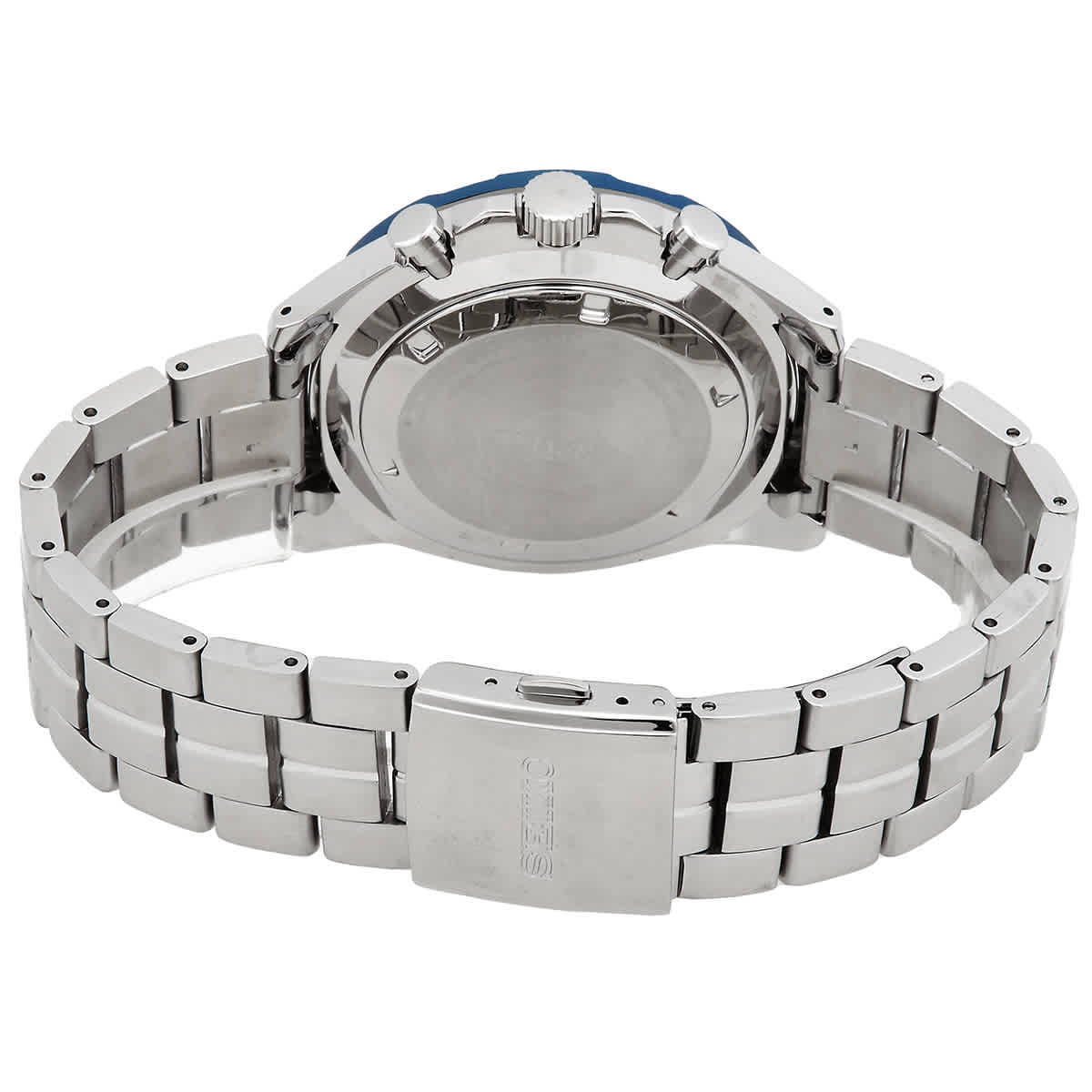 Seiko Essentials Chronograph Quartz Blue Dial Mens Watch SSB345P1