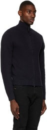 Tiger of Sweden Jeans Navy Luckyy Zip-Up Sweater