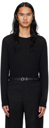 Jil Sander Black Embroidered Sweater