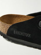 BIRKENSTOCK - Boston Suede Clogs - Black