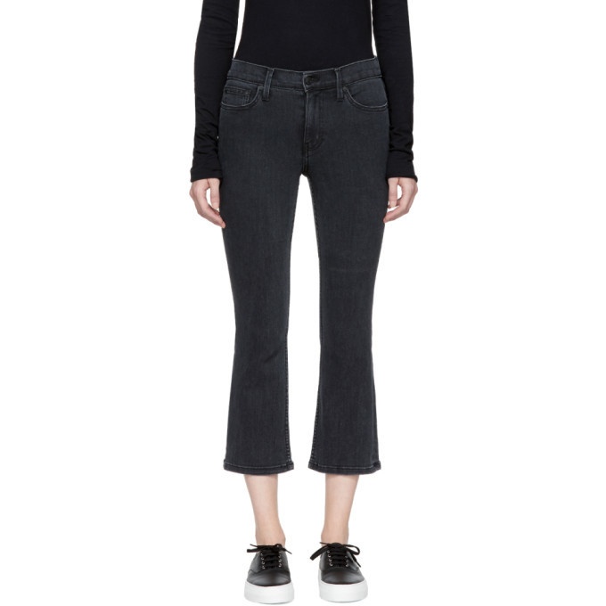 Photo: Earnest Sewn Black Melody Cropped Flare Jeans