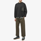 Loewe Men's Anagram Pocket Crew Knit in Black