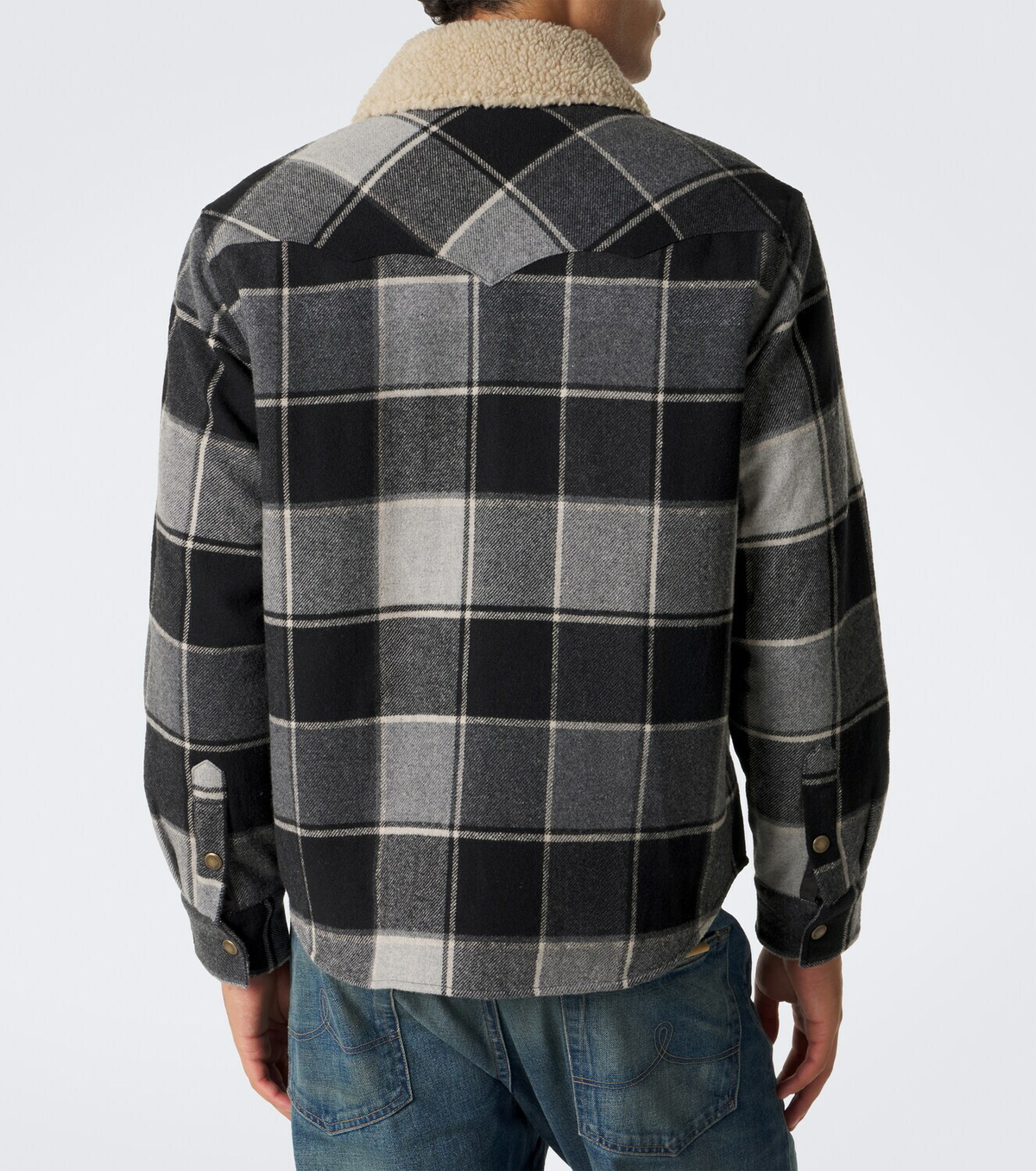 RRL Padded plaid cotton twill overshirt