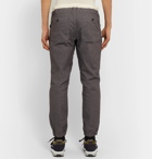 Beams Plus - Slim-Fit Tapered Cotton-Blend Twill Drawstring Trousers - Gray