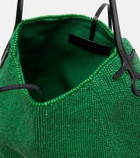 JW Anderson Bulb Small beaded leather-trimmed shoulder bag
