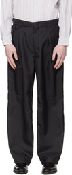 nanamica Black Polyester Twill Club Trousers