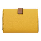 Loewe Yellow and Brown Small Vertical Wallet