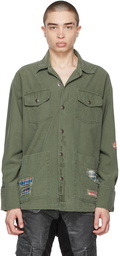 Greg Lauren Khaki Patches Boxy Studio Jacket