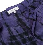 Sasquatchfabrix. - Cropped Tie-Dyed Tencel Drawstring Trousers - Purple