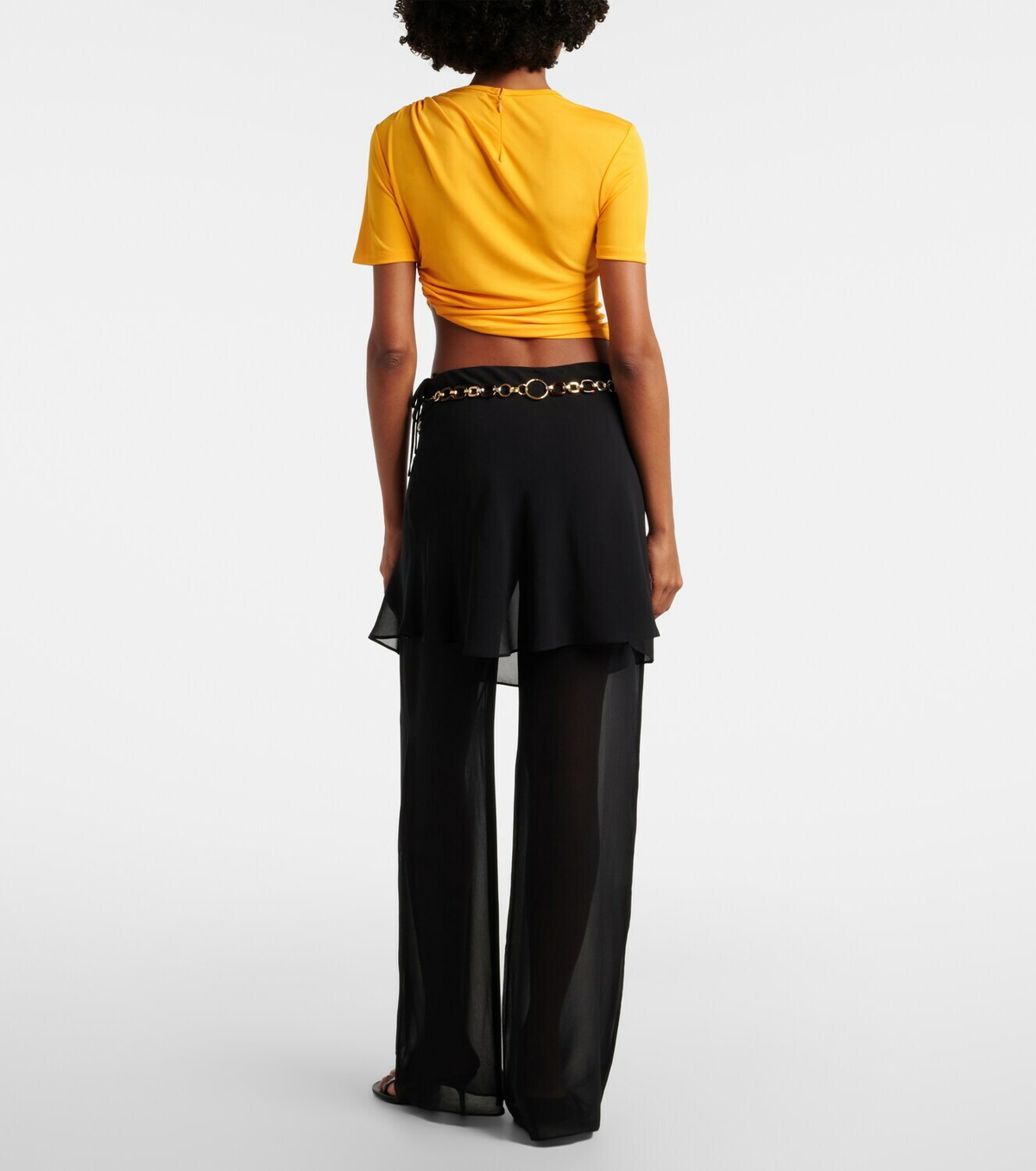 Christopher Esber Belted silk wide-leg pants
