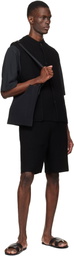 HOMME PLISSÉ ISSEY MIYAKE Black Rustic Knit Shorts