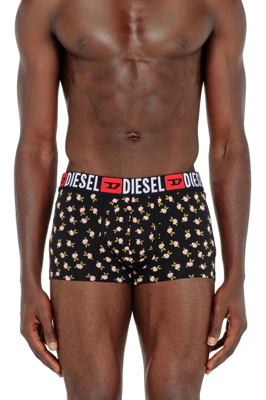 Photo: Diesel Three-pack of stretch cotton trunks with floral print - Trunks Mens in Black
