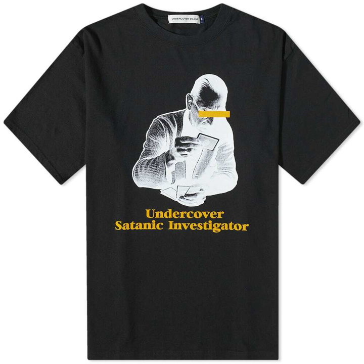 Photo: Undercover Men's Negative Man Logo T-Shirt in Black