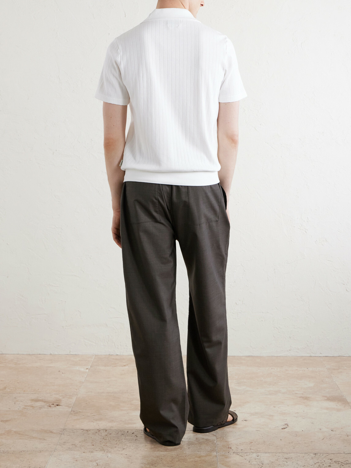 Oliver Spencer - Westcott Open-Collar Organic Cotton Polo Shirt - Neutrals