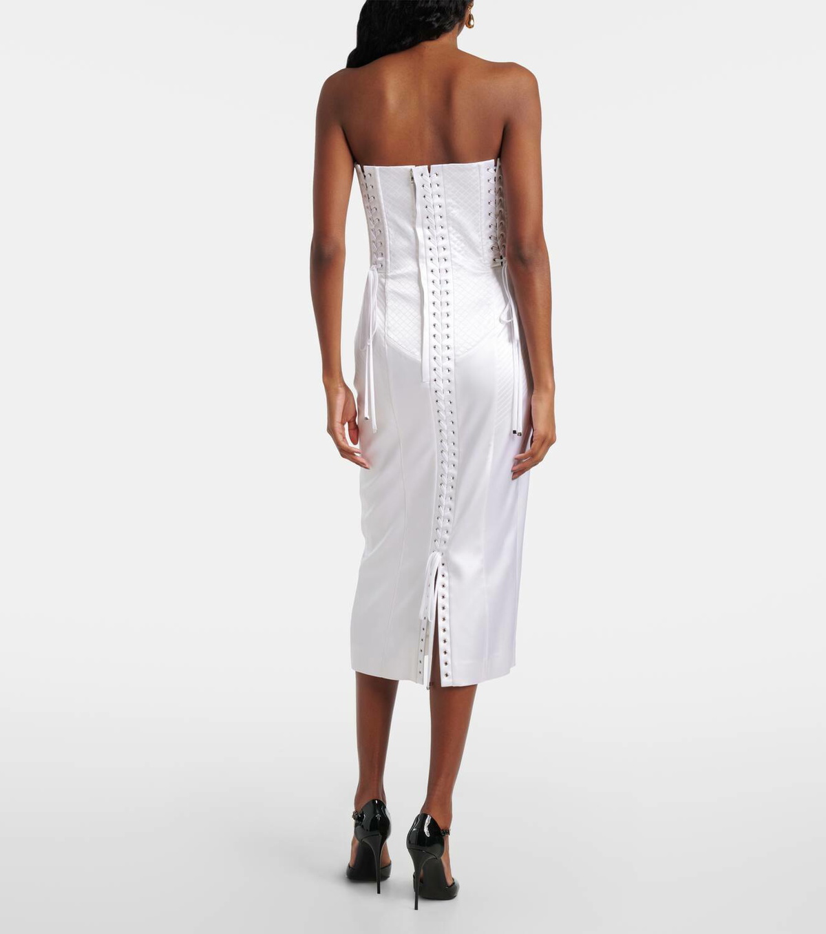 Dolce&Gabbana Strapless satin corset dress