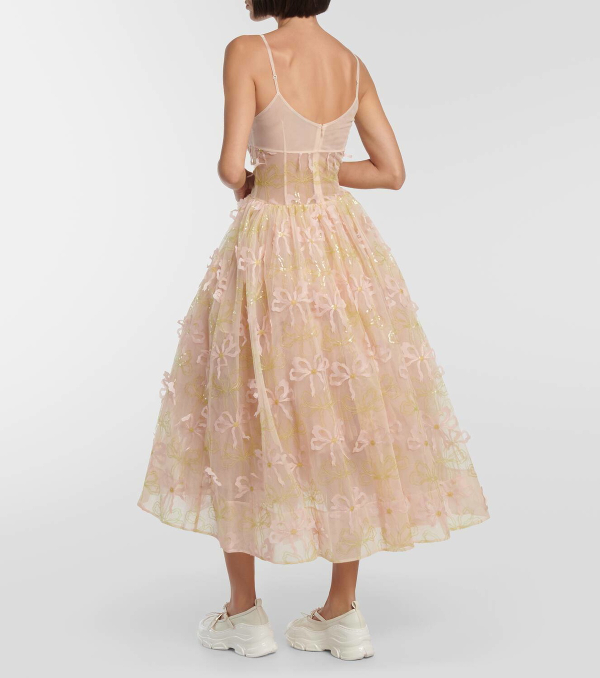 Simone Rocha Embellished tulle midi dress