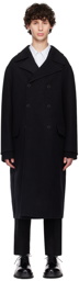 Jil Sander Black Double-Breasted Coat