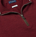 Peter Millar - Excursionist Flex Merino Wool-Blend Half-Zip Sweater - Burgundy