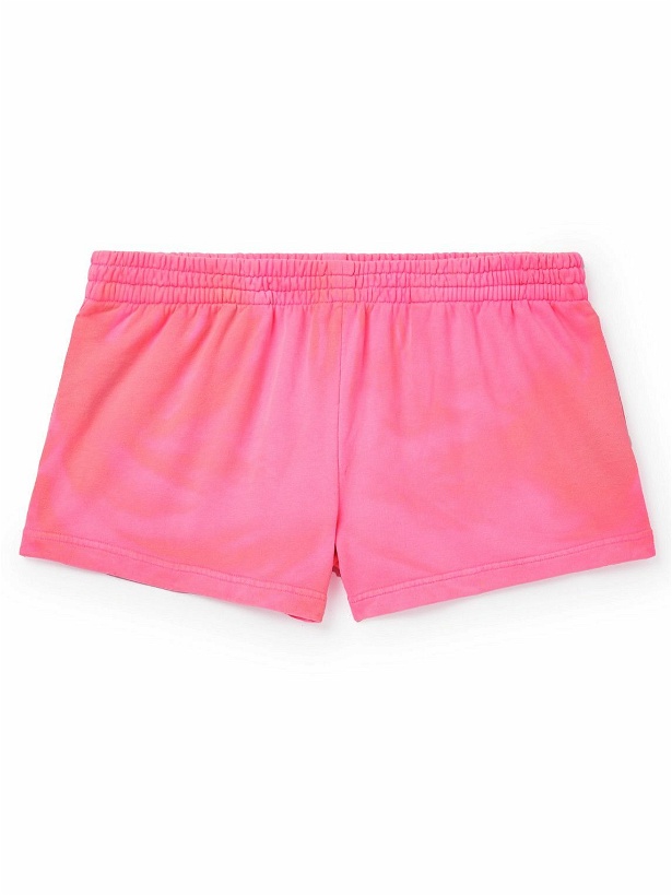 Photo: Balenciaga - Straight-Leg Cotton-Jersey Shorts - Pink