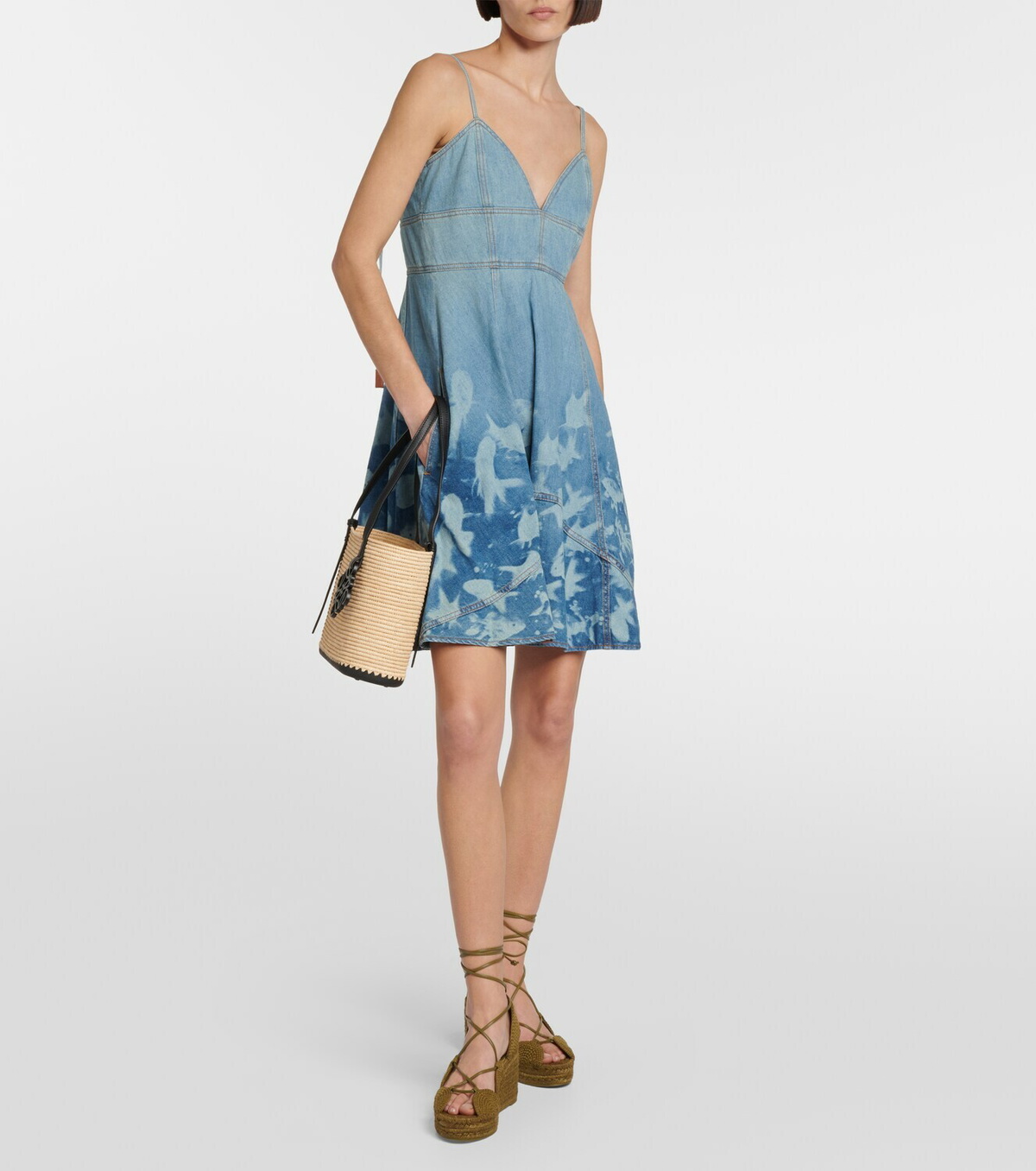 Loewe Paula's Ibiza printed denim minidress Loewe