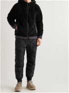 Comfy Outdoor Garment - Shell-Trimmed Hooded Fleece Jacket - Black