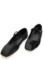 Aeyde Uma Pony Hair Mary Jane Flats Black
