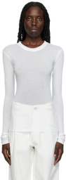 BITE White Semi-Sheer Long Sleeve T-Shirt