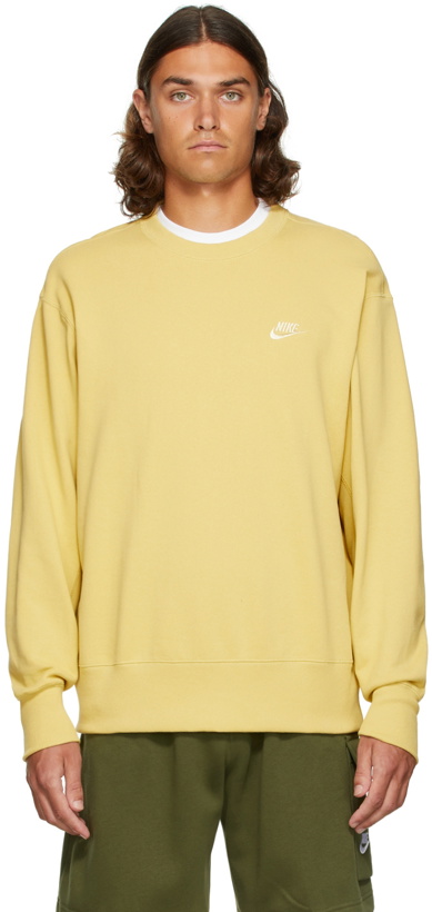 Photo: Nike Yellow Classic Sportswear Sweatshirt