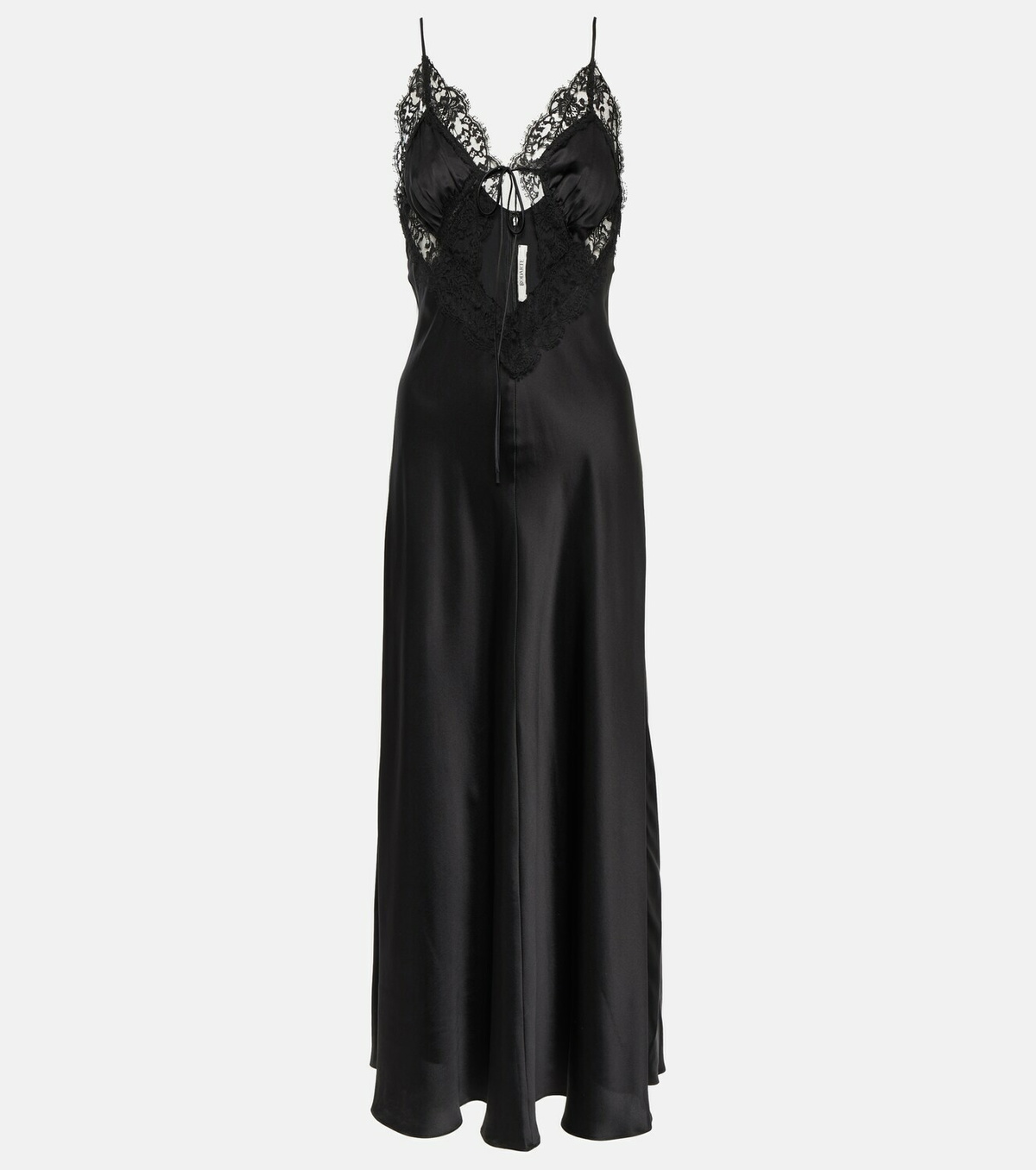 Rodarte Lace-trimmed cutout silk gown