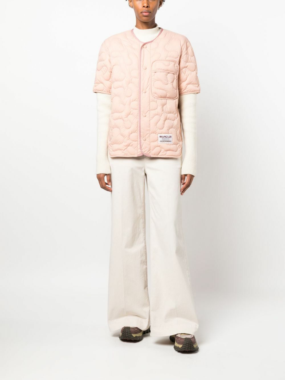 Moncler Genius X Salehe Bembury Pink Quilted Shirt Jacket
