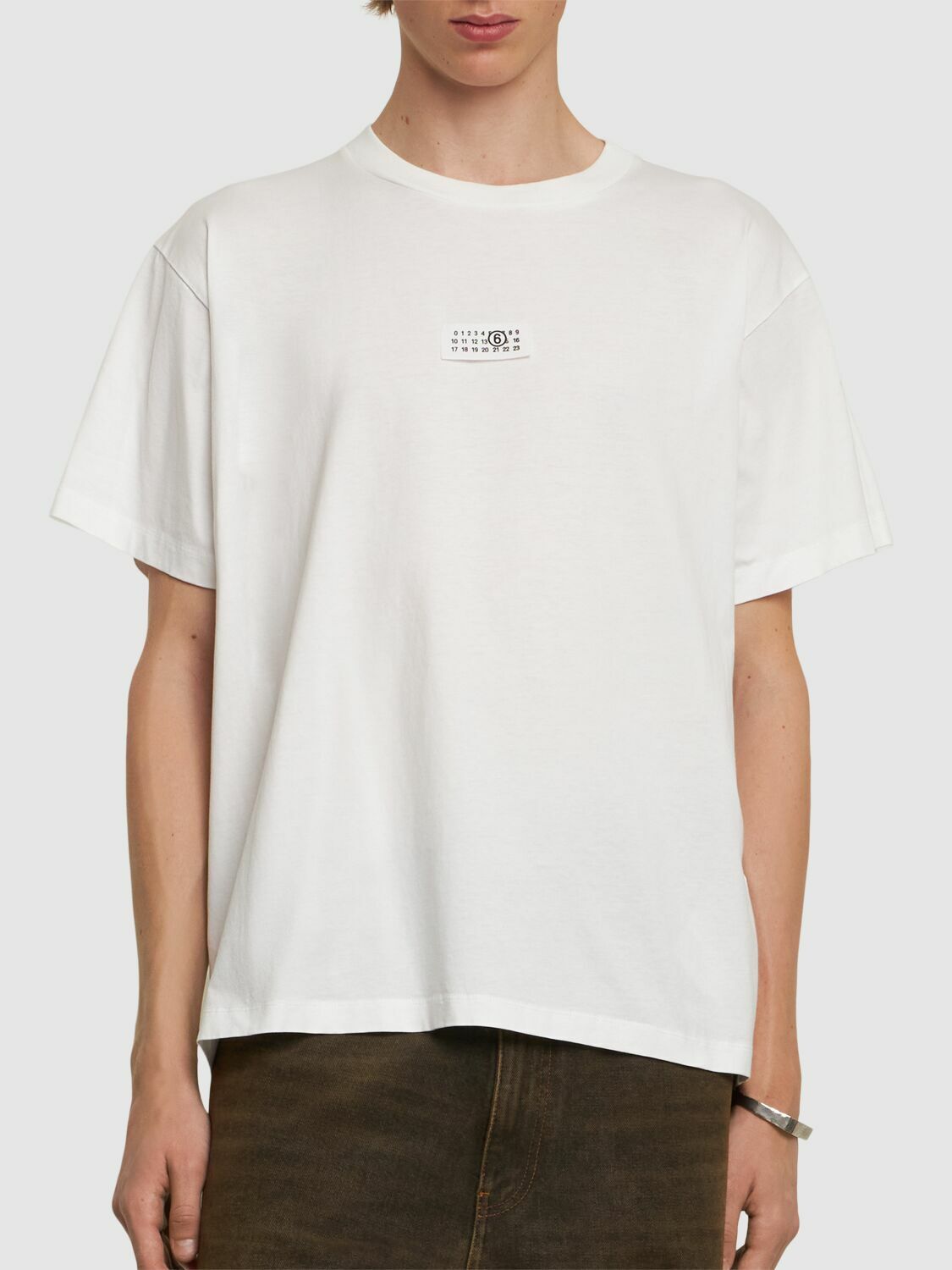 MM6 MAISON MARGIELA コットンポプリン ロゴTシャツ MM6 MAISON MARGIELA | Black Logo T-Shirt – Joan Shepp