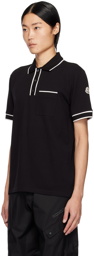 Moncler Black Striped Polo