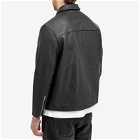MKI Men's NDM Leather Rider Jacket in Black