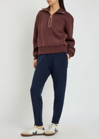 Varley Roselle Half-zip Fleece Sweatshirts Brown