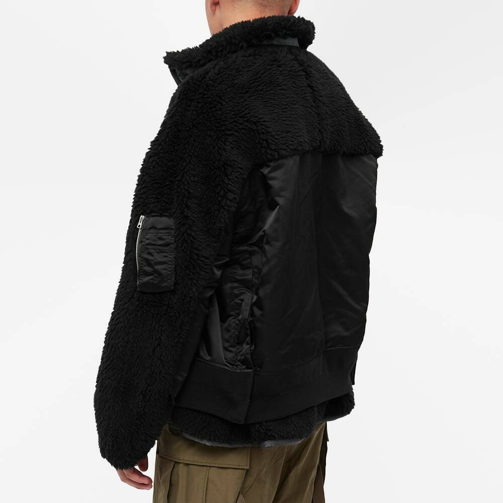 Sacai Shearling Nylon でかす Fleece Jacket 22aw